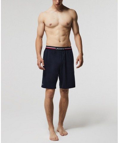 Men's Stretch Tonal Waistband Pajama Shorts Blue $28.20 Pajama