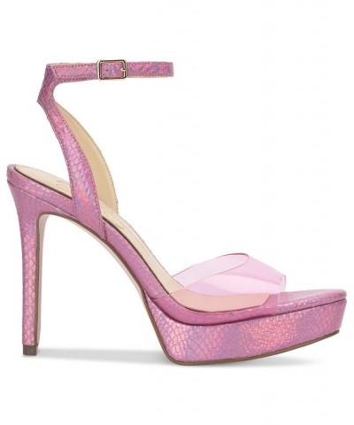 Camisha Ankle-Strap Platform Sandals Pink $38.15 Shoes