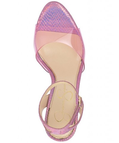 Camisha Ankle-Strap Platform Sandals Pink $38.15 Shoes