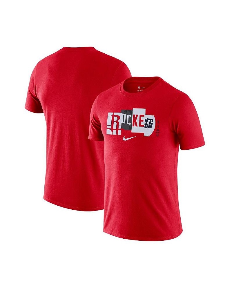 Men's Red Houston Rockets 2021/22 City Edition Essential Wordmark Collage T-shirt $19.07 T-Shirts