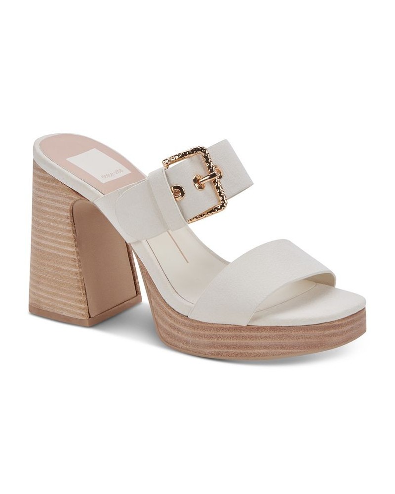 Women's Landry Buckle Detailed Platform Sandals PD01 $49.50 Shoes