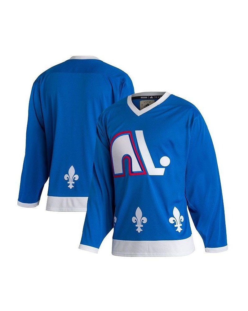 Men's Blue Quebec Nordiques Team Classics Authentic Blank Jersey $70.40 Jersey