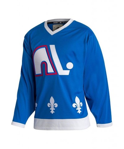 Men's Blue Quebec Nordiques Team Classics Authentic Blank Jersey $70.40 Jersey