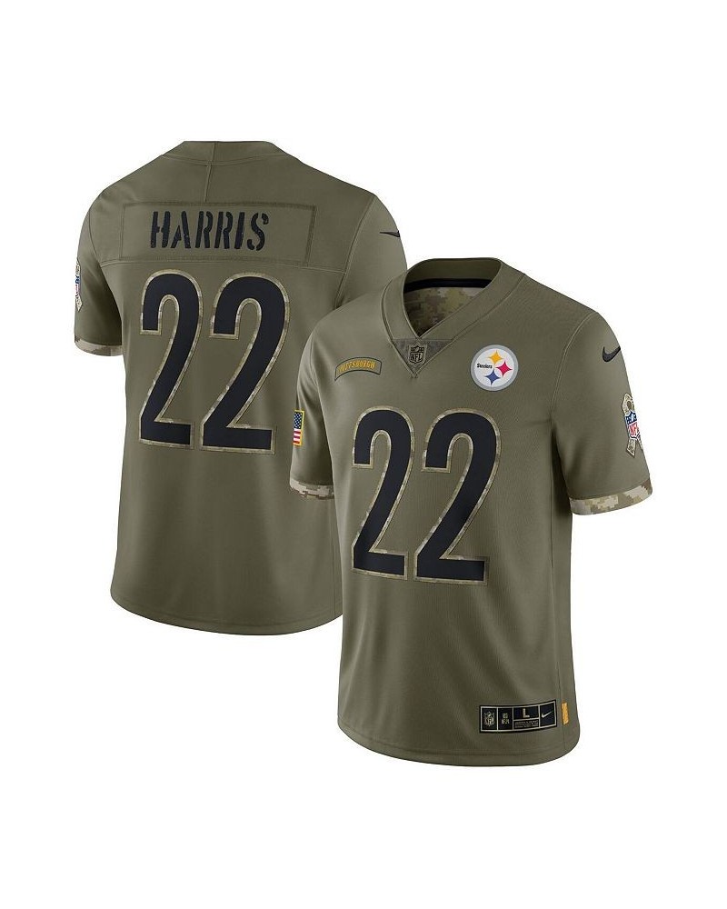 Men's Najee Harris Olive Pittsburgh Steelers 2022 Salute To Service Limited Jersey $65.12 Jersey