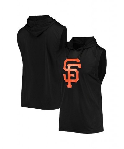 Men's Black San Francisco Giants Sleeveless Pullover Hoodie $21.16 T-Shirts