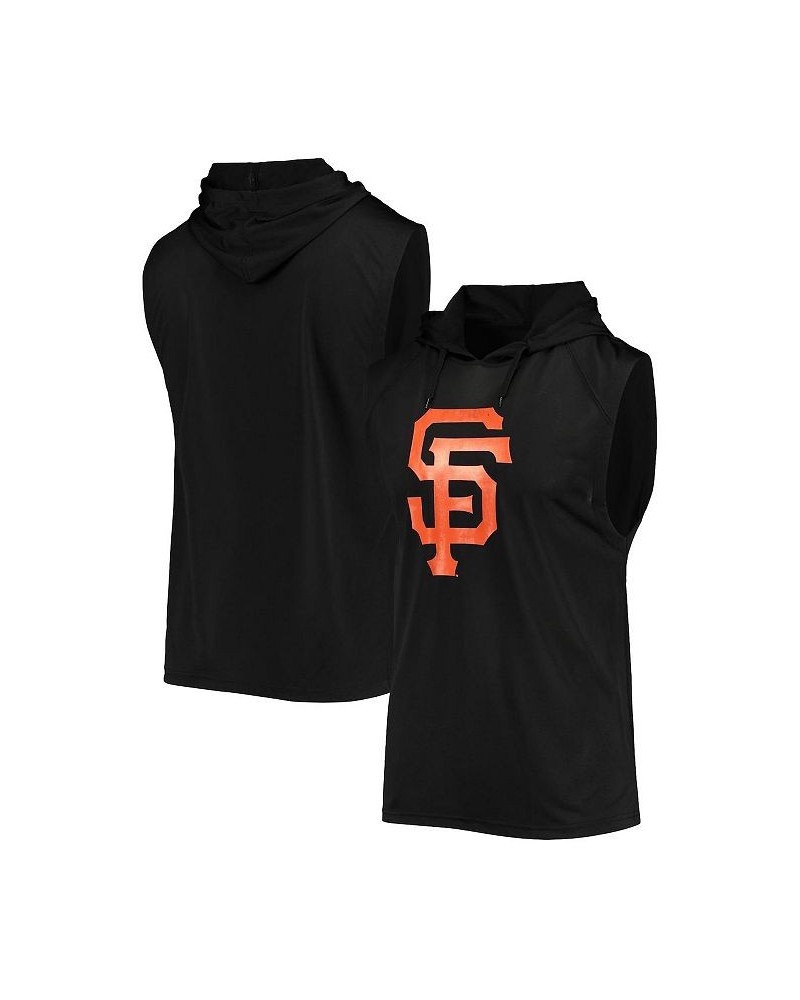 Men's Black San Francisco Giants Sleeveless Pullover Hoodie $21.16 T-Shirts