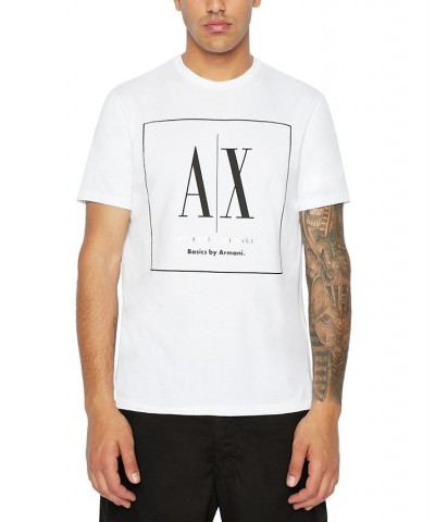 Men's Basics by Armani Box Logo Graphic T-Shirt White $35.00 T-Shirts