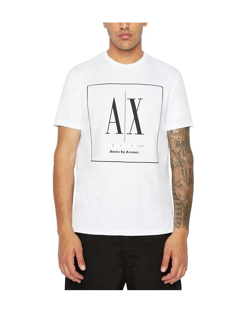 Men's Basics by Armani Box Logo Graphic T-Shirt White $35.00 T-Shirts