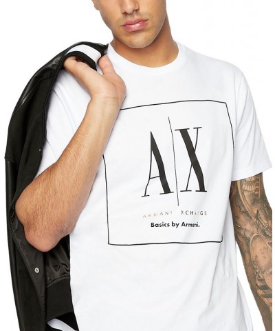 Men's Basics by Armani Box Logo Graphic T-Shirt White $35.00 T-Shirts