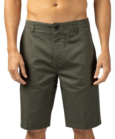 Men's DNP Casual Walkshort with Belt Loops and Hand Pockets on the sides and Pockets in the Back Green $27.53 Shorts