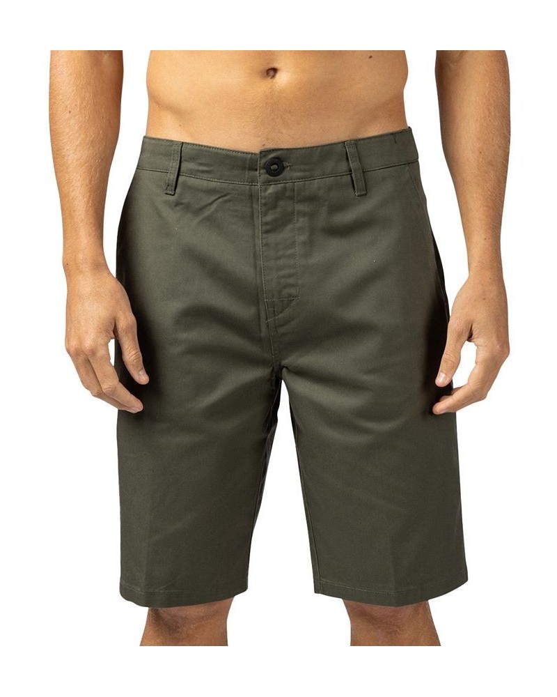 Men's DNP Casual Walkshort with Belt Loops and Hand Pockets on the sides and Pockets in the Back Green $27.53 Shorts