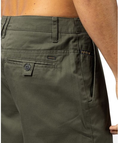 Men's DNP Casual Walkshort with Belt Loops and Hand Pockets on the sides and Pockets in the Back Green $27.53 Shorts