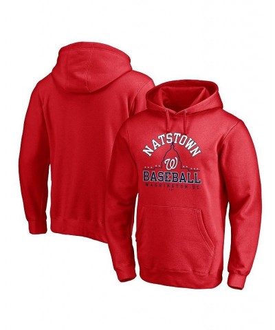 Men's Branded Red Washington Nationals Natstown Team Pullover Hoodie $43.19 Sweatshirt