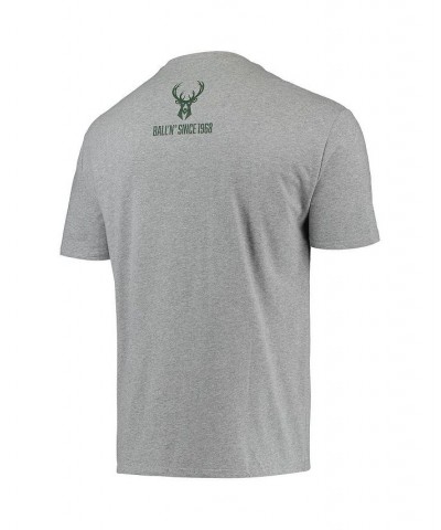 Men's Heather Gray Milwaukee Bucks Since 1968 T-shirt $13.60 T-Shirts