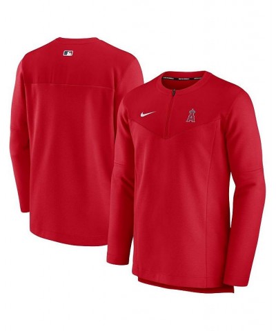 Men's Red Los Angeles Angels Authentic Collection Game Time Performance Half-Zip Top $50.34 T-Shirts