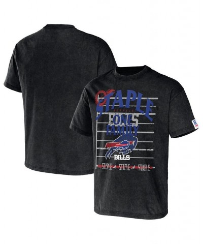 Men's NFL X Staple Black Buffalo Bills Gridiron Short Sleeve T-shirt $22.39 T-Shirts