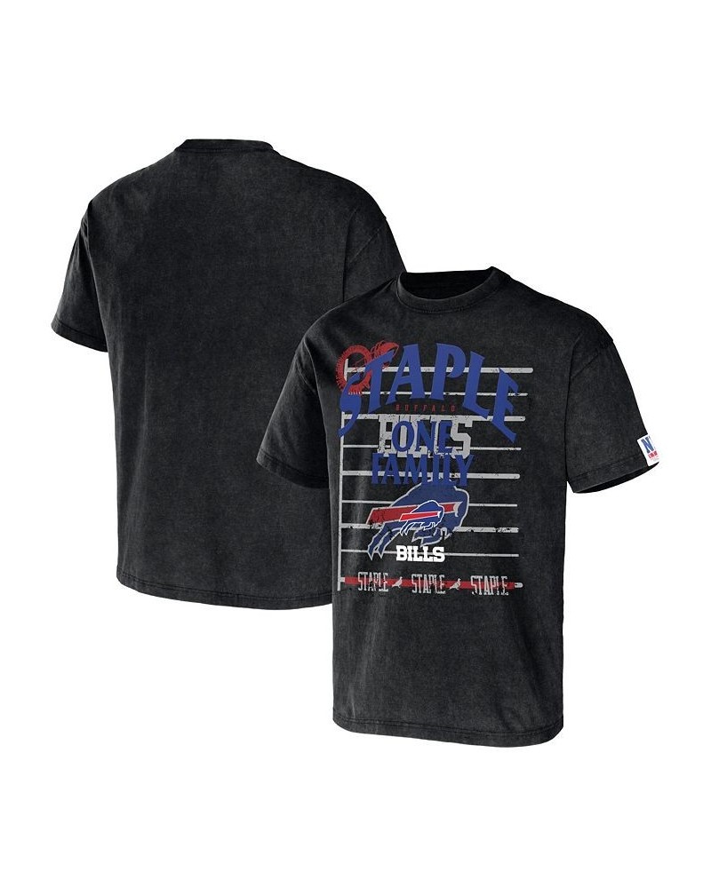 Men's NFL X Staple Black Buffalo Bills Gridiron Short Sleeve T-shirt $22.39 T-Shirts