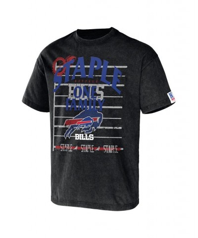 Men's NFL X Staple Black Buffalo Bills Gridiron Short Sleeve T-shirt $22.39 T-Shirts