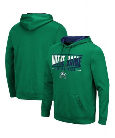 Men's Green Notre Dame Fighting Irish Slash Stack 2.0 Pullover Hoodie $31.85 Sweatshirt