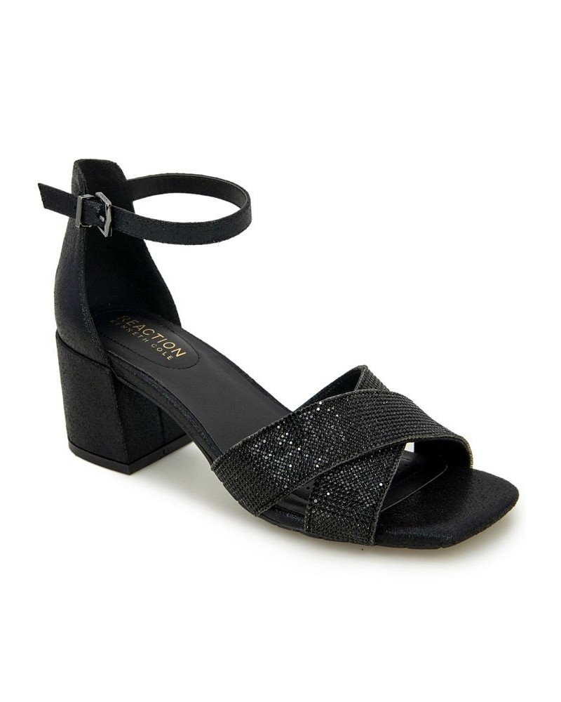 Women's Mix X Band Dress Sandal Black $40.59 Shoes