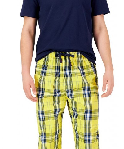 Men's Lando Solid Top & Plaid Pants 2-Pc. Pajama Set Yellow $26.40 Pajama