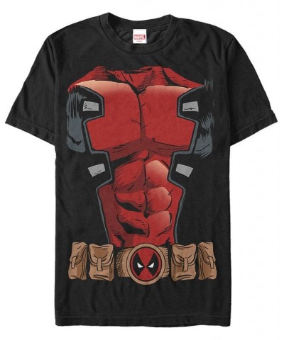 Marvel Men's Deadpool Chest Costume Short Sleeve T-Shirt Black $15.05 T-Shirts