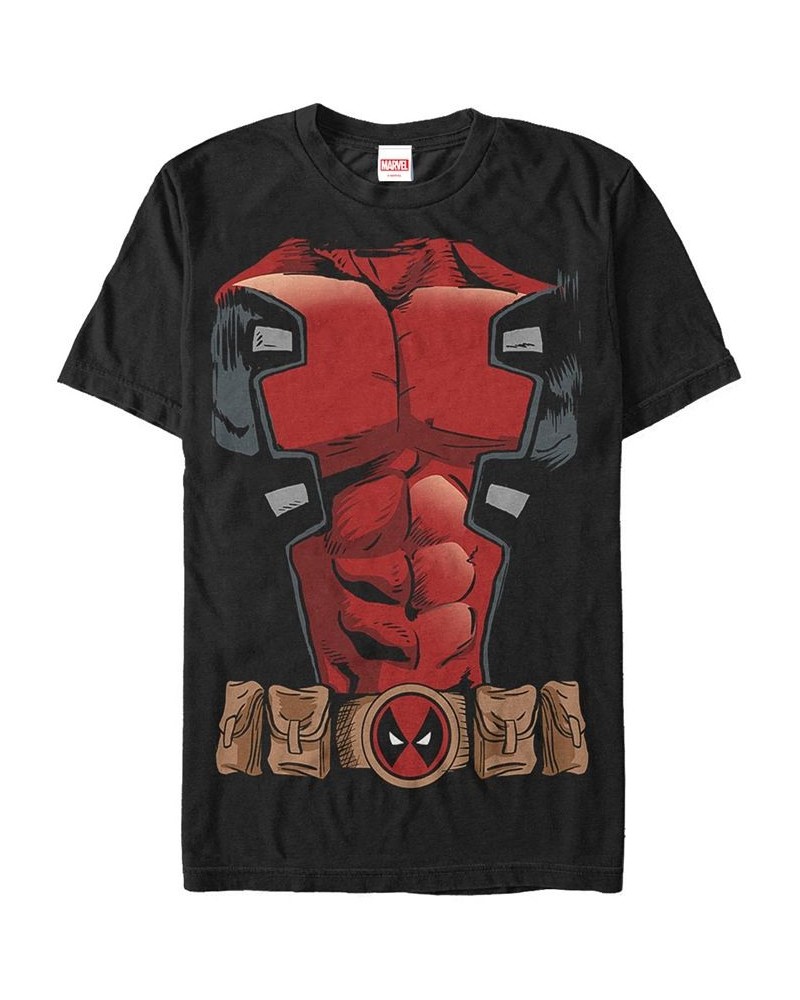 Marvel Men's Deadpool Chest Costume Short Sleeve T-Shirt Black $15.05 T-Shirts