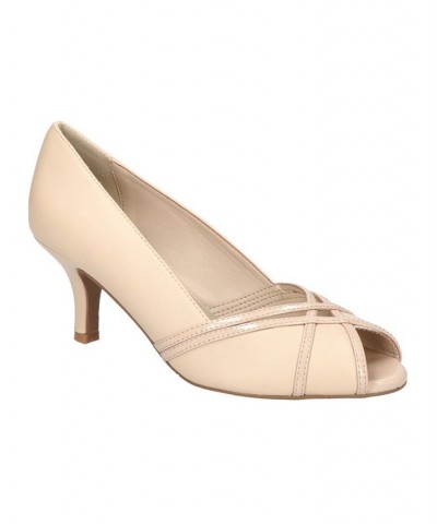 Women's Celeste Peep Toe Pumps Tan/Beige $39.00 Shoes