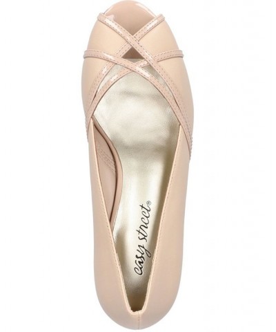 Women's Celeste Peep Toe Pumps Tan/Beige $39.00 Shoes