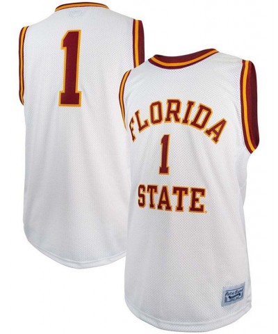 Men's Number 1 White Florida State Seminoles Commemorative Basketball Jersey $55.90 Jersey