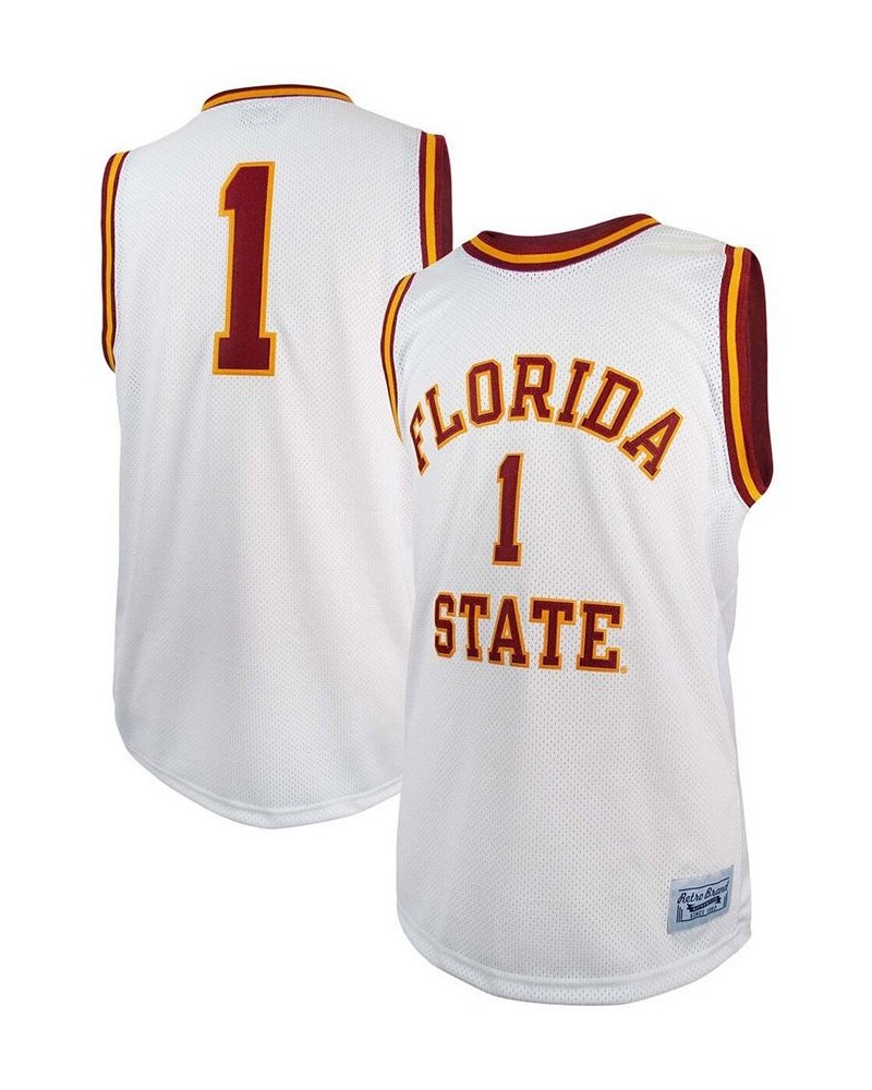 Men's Number 1 White Florida State Seminoles Commemorative Basketball Jersey $55.90 Jersey