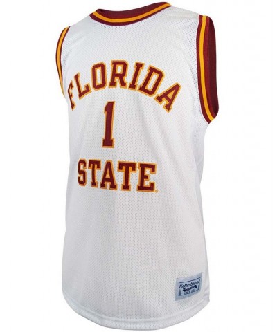 Men's Number 1 White Florida State Seminoles Commemorative Basketball Jersey $55.90 Jersey