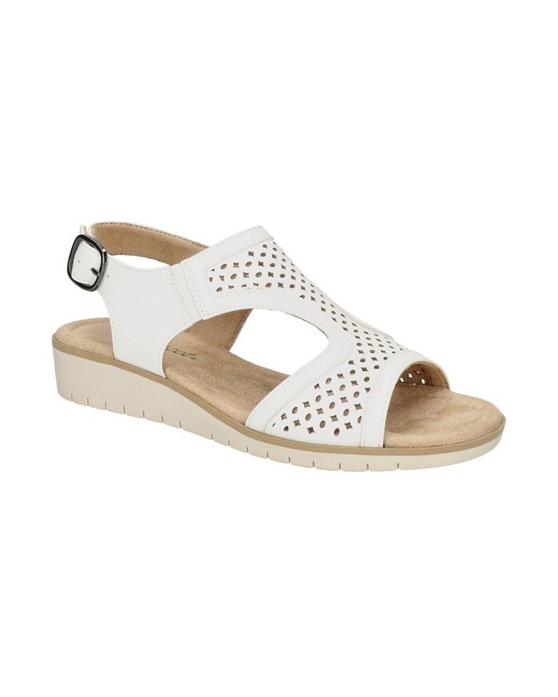 Women's Alba Comfort Wedge Sandals White $29.40 Shoes