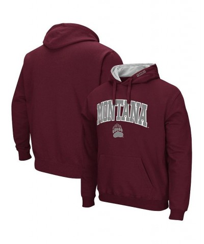 Men's Maroon Montana Grizzlies Arch and Logo Pullover Hoodie $24.20 Sweatshirt