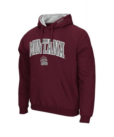 Men's Maroon Montana Grizzlies Arch and Logo Pullover Hoodie $24.20 Sweatshirt