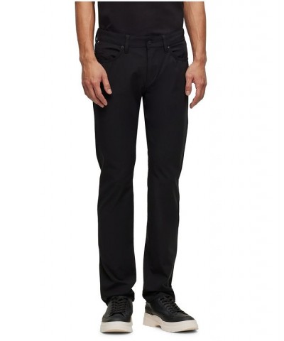 BOSS Men's Performance-Stretch Anti-Crease Fabric Slim-Fit Jeans Black $65.80 Jeans