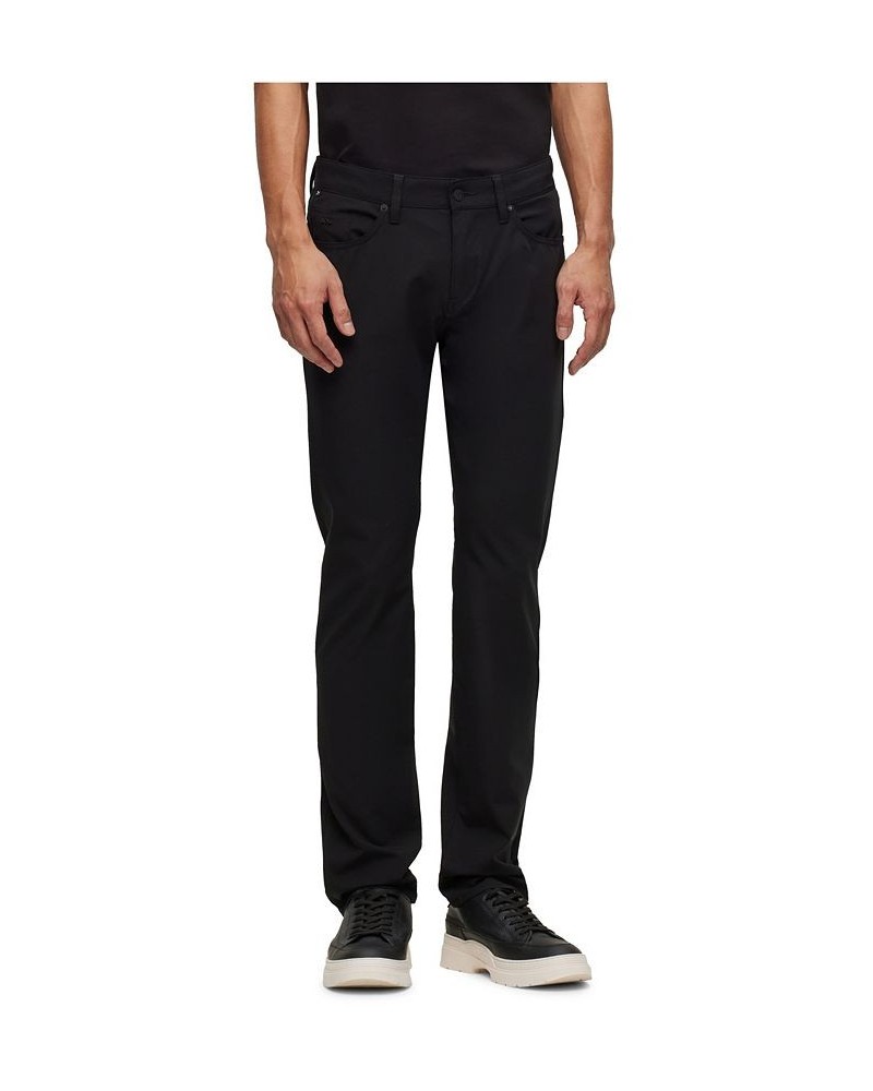 BOSS Men's Performance-Stretch Anti-Crease Fabric Slim-Fit Jeans Black $65.80 Jeans