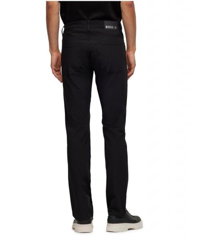 BOSS Men's Performance-Stretch Anti-Crease Fabric Slim-Fit Jeans Black $65.80 Jeans