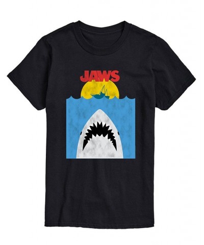 Men's Jaws Cartoon T-shirt Black $17.15 T-Shirts