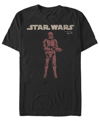 Star Wars Men's Episode IX Distressed Red Trooper T-shirt Black $20.29 T-Shirts