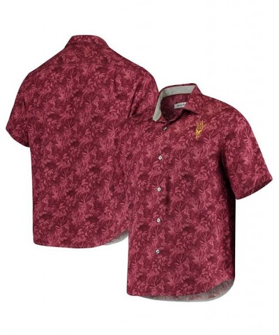 Men's Maroon Arizona State Sun Devils Sport Jungle Shade Camp Button-Up Shirt $50.74 Shirts