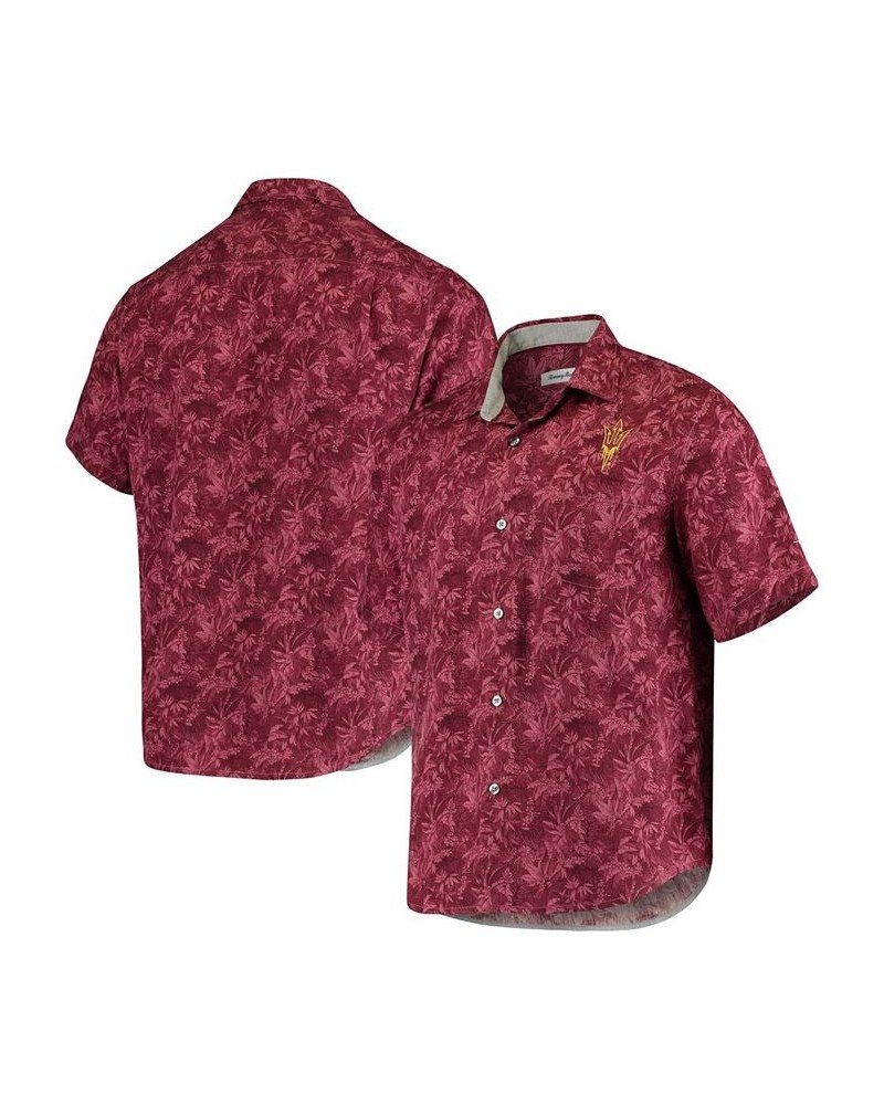 Men's Maroon Arizona State Sun Devils Sport Jungle Shade Camp Button-Up Shirt $50.74 Shirts