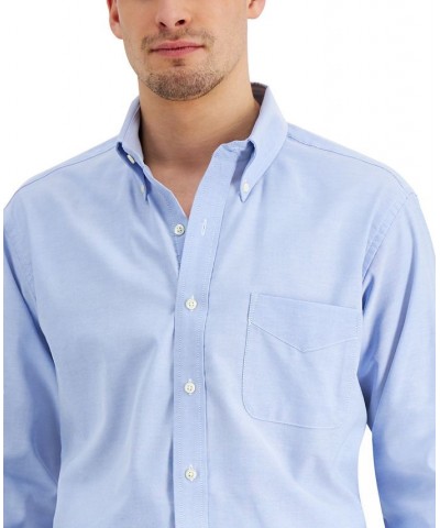 Men's Regular Fit Cotton Oxford Dress Shirt Blue $20.80 Dress Shirts