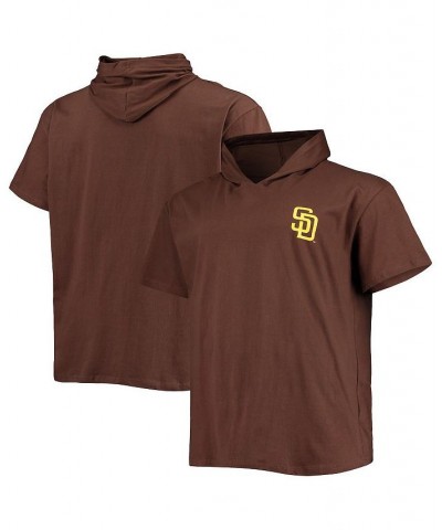 Men's Brown San Diego Padres Big Tall Jersey Short Sleeve Pullover Hoodie T-shirt $27.00 T-Shirts