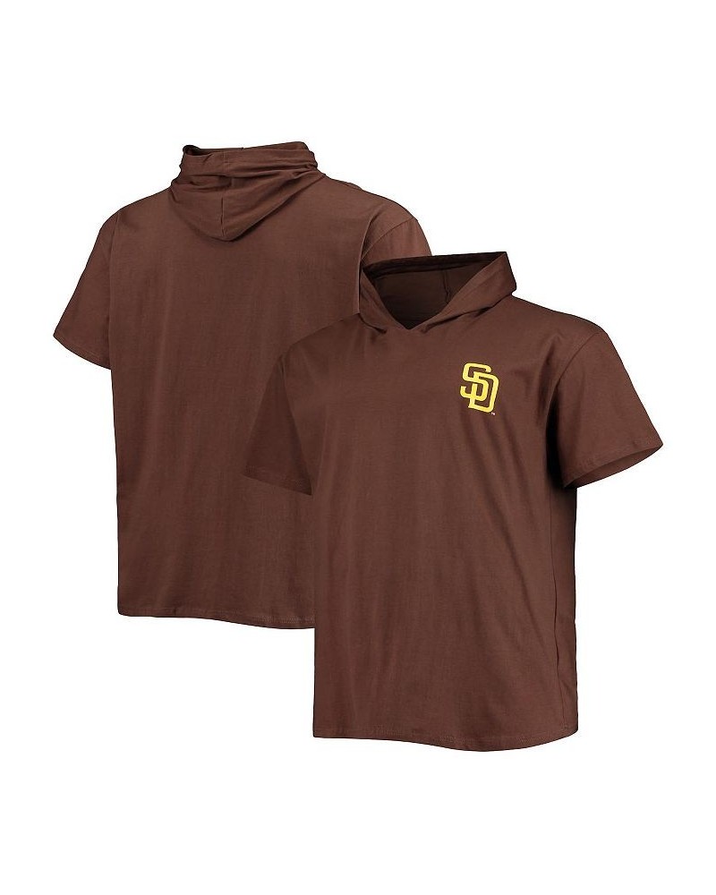 Men's Brown San Diego Padres Big Tall Jersey Short Sleeve Pullover Hoodie T-shirt $27.00 T-Shirts