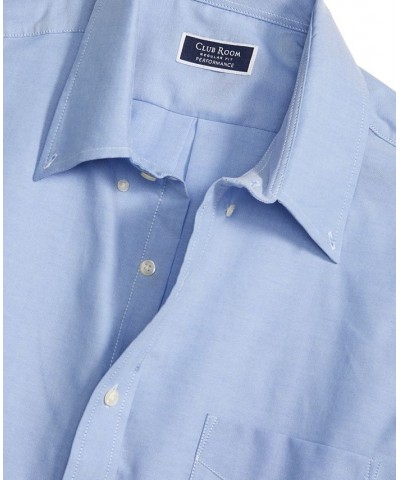 Men's Regular Fit Cotton Oxford Dress Shirt Blue $20.80 Dress Shirts