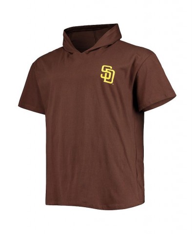 Men's Brown San Diego Padres Big Tall Jersey Short Sleeve Pullover Hoodie T-shirt $27.00 T-Shirts