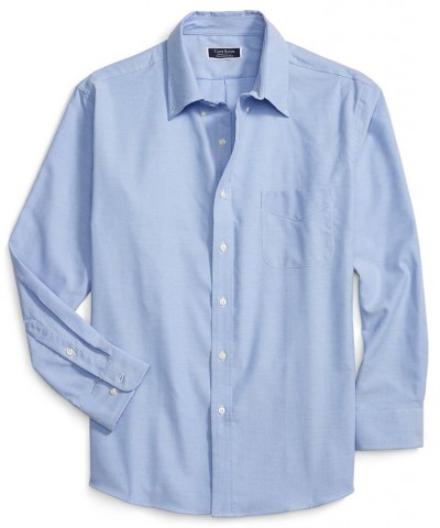 Men's Regular Fit Cotton Oxford Dress Shirt Blue $20.80 Dress Shirts