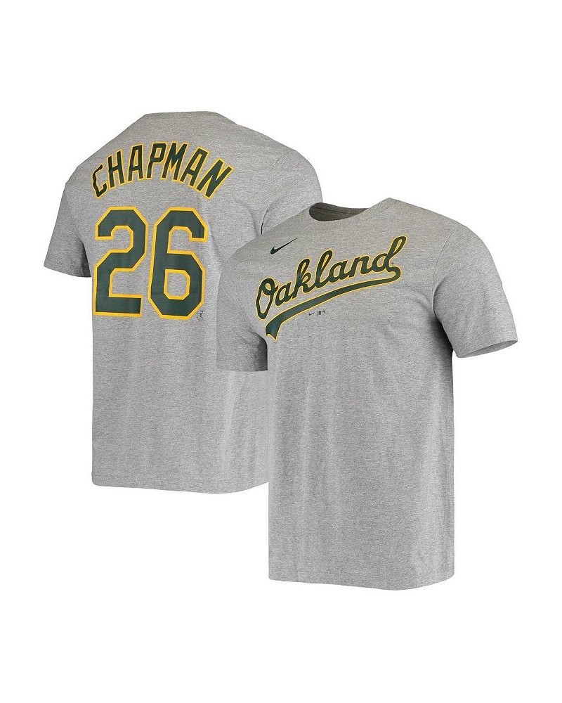 Men's Matt Chapman Gray Oakland Athletics Name and Number T-shirt $23.00 T-Shirts