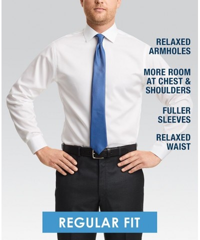 Men's Regular Fit Cotton Oxford Dress Shirt Blue $20.80 Dress Shirts